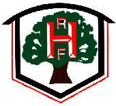 Rich Harvest Farms logo featuring a red R, H and F on top of a tree