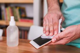 sanitizing a smart phone