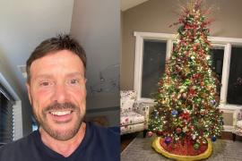 Larry Zona and his Christmas tree.