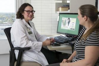 doctor meeting with mother