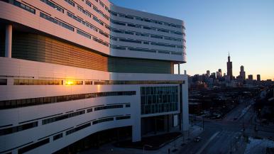 Rush tower sundown